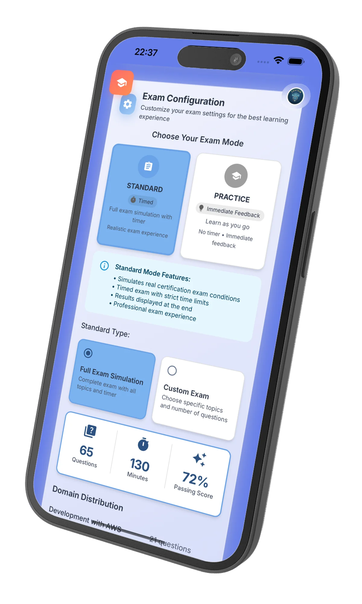 CertSim app screenshot 4